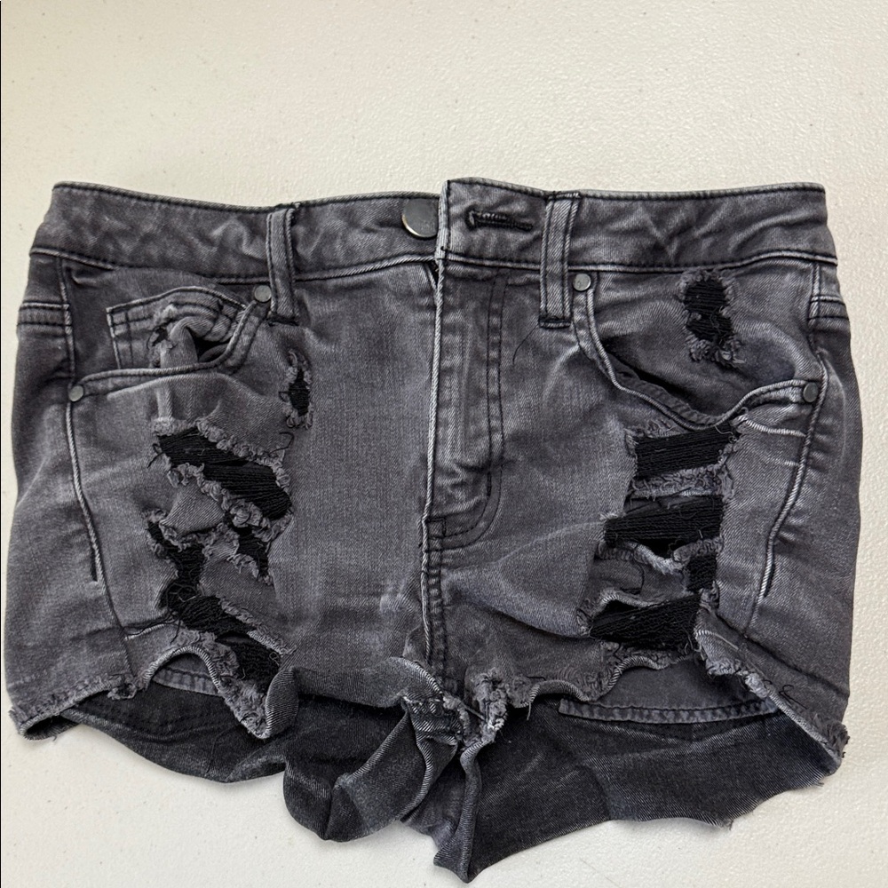 RSQ Charcoal Distressed Jean Shorts